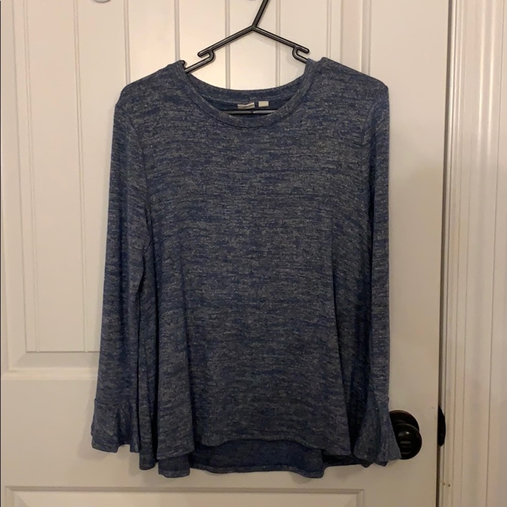 Bell Sleeve Blue Sweater